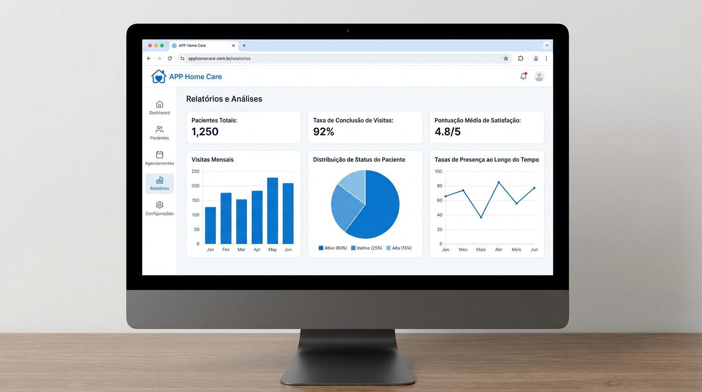 Relatórios e análises APP Home Care